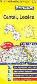Cantal, Lozere Road Map 330 (1:150,000 France Series, 330)