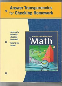 Course 3 Math Transparencies for Checking Homework --2004 publication.