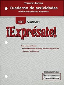Teacher's Edition/ Cuaderno de actividades (Holt Spanish 1B/ Expresate)