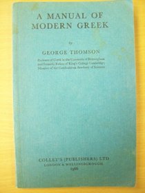 A Manual of Modern Greek