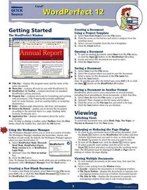 WordPerfect 12 Quick Source Reference Guide