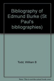 Bibliography of Edmund Burke (St. Paul's bibliographies)