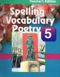 Spelling Vocabulary Poetry 5, Teacher Edition (A Beka)