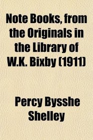 Note Books, from the Originals in the Library of W.K. Bixby (1911)