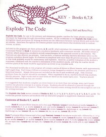 Explode the Code Key - Books 6, 6 1/2, 7, 8