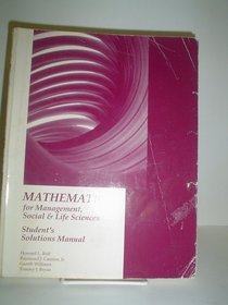 Mathematics for Management, Social & Life Sciences/Student Solutions Manual