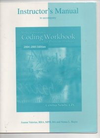 Intructor's Manual to Accompany Medical Insurance Coding Workbook 2004-2005 Edition