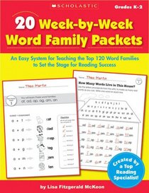 20 Week-by-Week Word Family Packets (Teaching Resources)