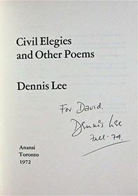 Civil Elegies, and Other Poems (Manitoba Studies in Native History,)