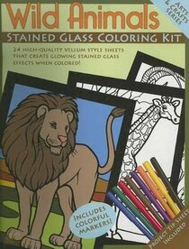 Wild Animals Stained Glass Coloring Kit (Dover Arts & Crafts)