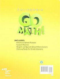 Houghton Mifflin Harcourt Go Math! California: Practice Workbook Grade 5