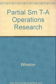 Partial Sm T-A Operations Research (The Prindle, Weber & Schmidt complementary series in mathematics, v. 15)