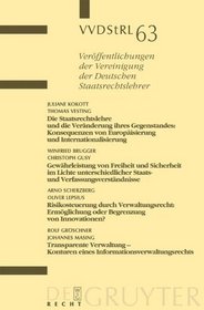 VVDStRL 63: Veroffentlichungen der Vereinigung der Deutschen Staatsrechtslehrer (Veraffentlichungen Der Vereinigung Der Deutschen Staatsrecht) (German Edition)
