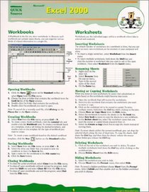 Microsoft Excel 2000 Quick Source Guide