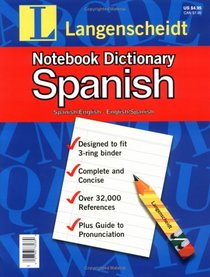 Notebook Dictionary Spanish: Dic Notebook Spanish