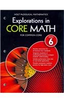 Explorations in Core Math: Common Core Student Edition Grade 6 2014