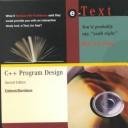 E-Book to Accompany C++ Program Design