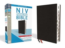 NIV, Thinline Bible, Large Print, Bonded Leather, Black, Indexed, Red Letter Edition, Comfort Print