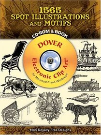 1565 Spot Illustrations and Motifs CD-ROM and Book (Electronic Clip Art)