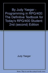 Programming in RPG/400 (2nd Edition)