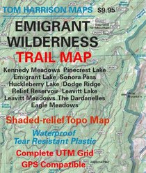 Emigrant Wilderness Trail Map: Shaded-Relief Topo Map