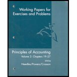 Working Papers: Volume II: Used with ...Needles-Principles of Accounting