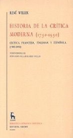 Historia De La Critica Moderna, 1750-1950: La Segunda Mitad Siglo XVIII (Brh. Tratados Y Monografias) (Spanish Edition)