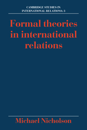 Formal Theories in International Relations (Cambridge Studies in International Relations)