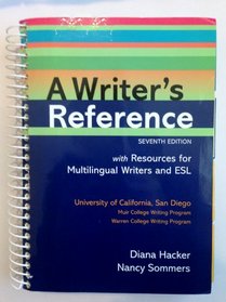 A Writer's Reference 7th Edition with Resources for Multilingual Writers and ESL