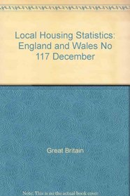 Local Housing Statistics December 1995 (Local Housing Statistics, December 1995) (No 117)