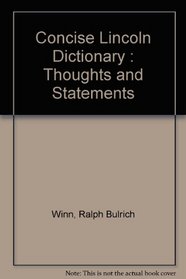 Lincoln Dictionary (Philosophical Paperbacks)