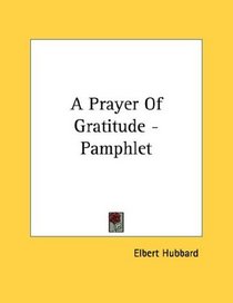 A Prayer Of Gratitude - Pamphlet