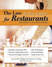 Law (in Plain English) for Restaurants and Others in the Food Industry