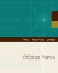 Essentials of Corporate Finance -Student Problem Manual (7th, 11) by Ross, Stephen - Westerfield, Randolph - Jordan, Bradford [Paperback (2010)]