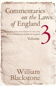 Commentaries on Laws of England, Vol. 3
