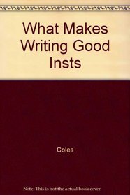 What Makes Writing Good Insts