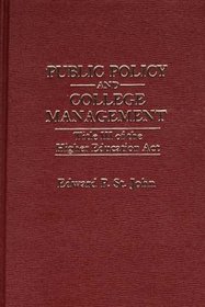 Public Policy and College Management: Title III of the Higher Education Act