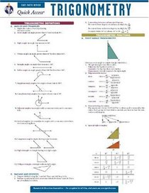 Trigonometry - REA's Quick Access Reference Chart