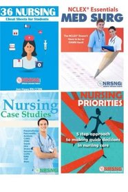 Nursing Student Book Collection (Cheat Sheet, Priorities, MedSurg, Case Studies)