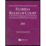 Florida Rules of Court, State, 2001