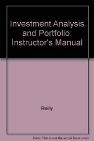 Investment Analysis and Portfolio: Instructor's Manual