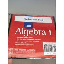 Holt Algebra 1 Texas: Student One-Stop CD-ROM Algebra 1 2007