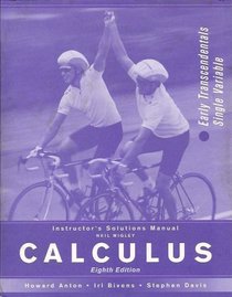 Instructor's Solution Manual for Calculus 8th. Ed. (Early Transcendentals Single Variable)