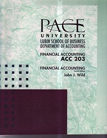 Financial Accounting ACC 203 Custom Pace University