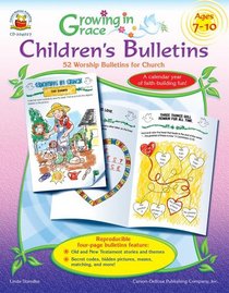 Growing in Grace Children's Bulletins: 52 Worship Bulletins for Church