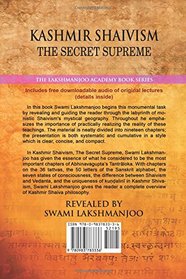 Kashmir Shaivism: The Secret Supremef (Lakshmanjoo Academy Book Series)