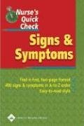 Nurse's Quick Check: Signs And Symptoms (Nurse's Quick Check)