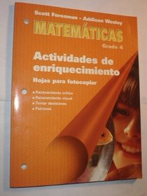Matematicas - Actividades de enriquecimiento // Hojas para fotocopiar (Grade 4)