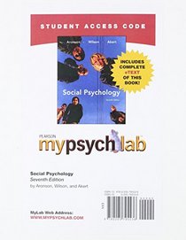 MyPsychLab with Pearson eText Student Access Code Card for Social Psychology (standalone)