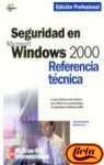 Seguridad En Microsoft Wimdows 200 - Referencia Te (Spanish Edition)